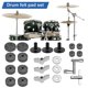 thumbnail image 2 of 23 unids/set almohadilla de fieltro de platillo antiarañazos mejorar el sonido soporte de platillo compacto fieltros arandelas de tambor juego de fundas accesorios de repuesto gris, 2 of 5