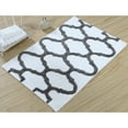 thumbnail image 5 of Saffron Fabs  Bath Rug, Cotton, Non-Skid, Geometric, Machine Washable White/Blue 24 x 36, 5 of 5