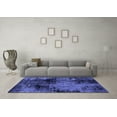 thumbnail image 3 of Ahgly Company Indoor Square Abstract Blue Modern Area Rugs, 7' Square, 3 of 4