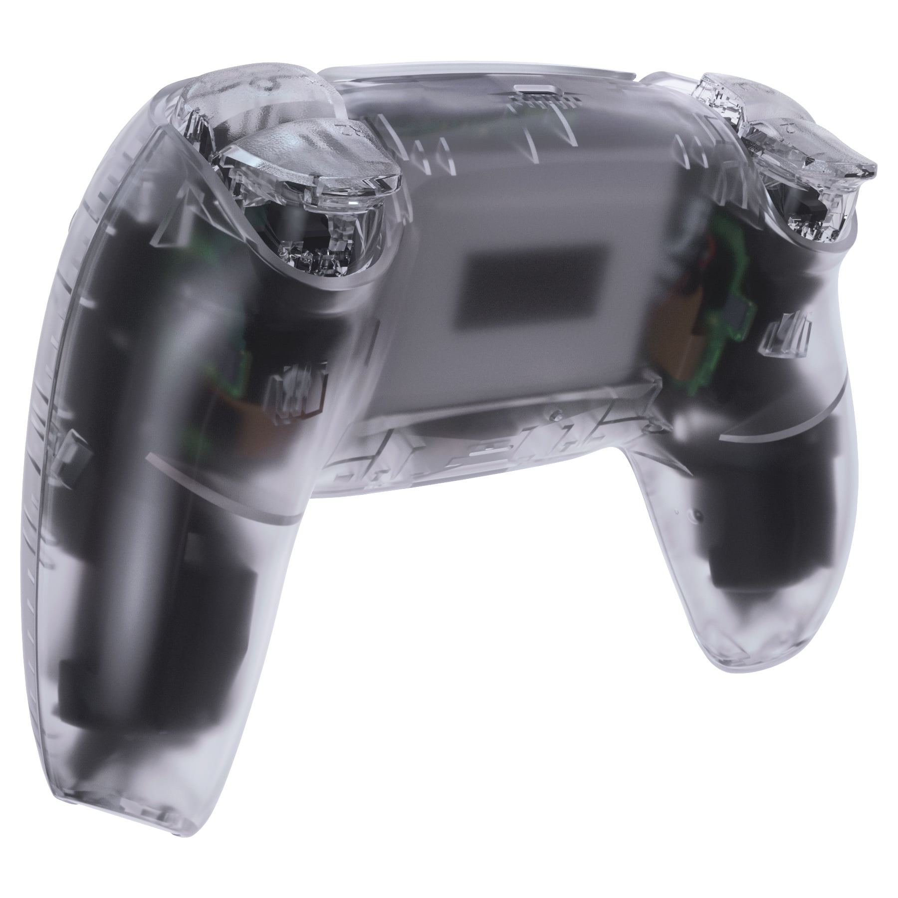 eXtremeRate Clear Replacement Full Set Housing Shell w/Buttons Touchpad Cover for ps5 Controller