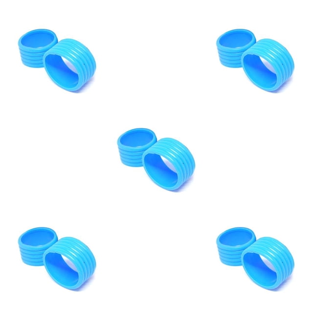 Eigraketly 2 piezas anillo de agarre de raqueta Overgrip Fix Flexible antideslizante Grip Tape Protector accesorios profesionales universales azul Type2 NO2