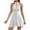 White, variant on AJGRHE Women's Wrap Neck Bow Sleevelss Ruched Waist Backless Party Flowy Mini Dress with Side Pocket Yellow XL