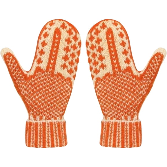 The Naughty List Mittens Winter Warm Knitted Mittens for Women, Stretchy Knit Gloves,Funny Christmas Gift for Adults