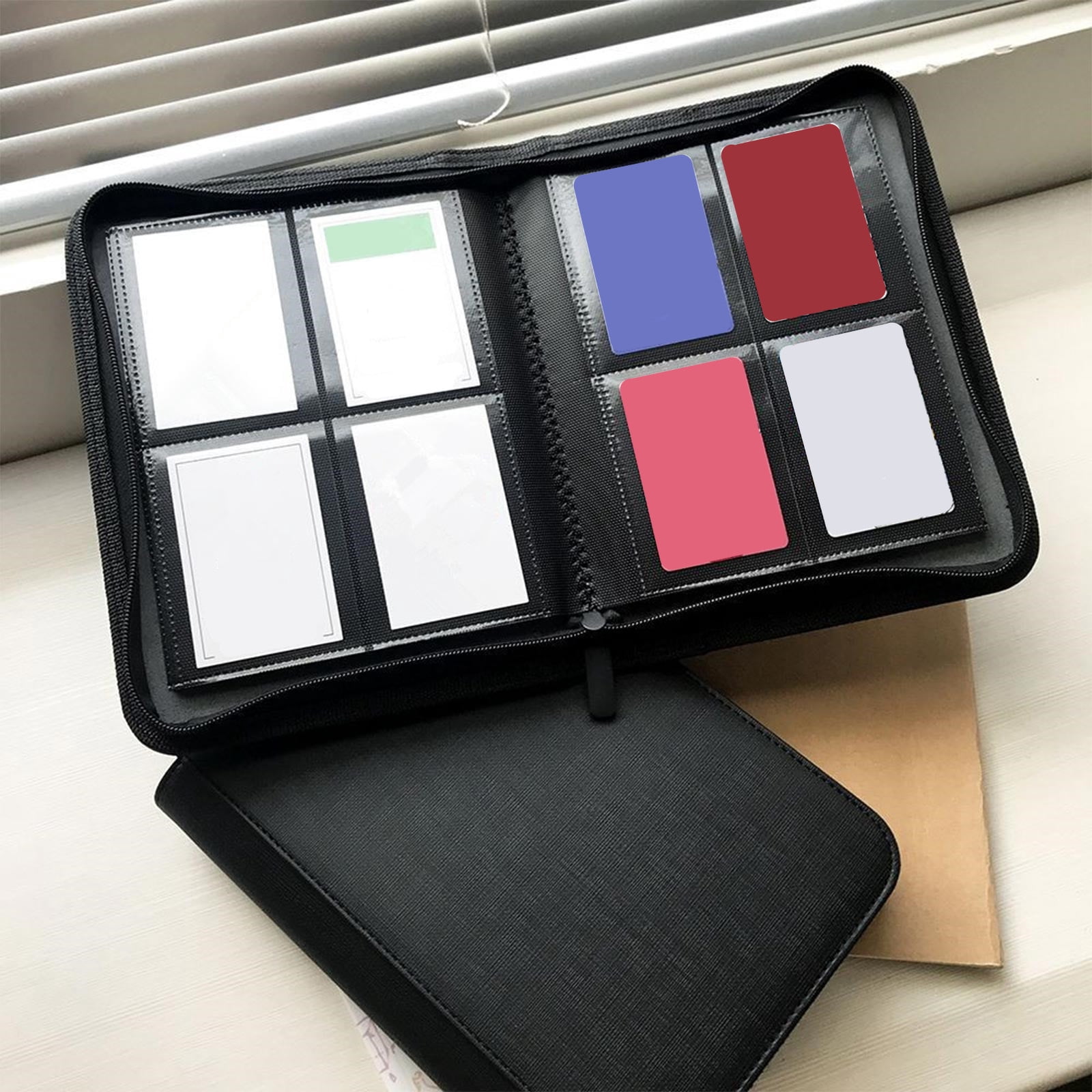 20 Pages Waterproof Card Binder 4 Grids 160 Pocket Trading Card Album Folder Game Card Loading Pocket Album Pages Binder