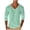 Mint Green, variant on V Neck T Shirts Men Long Sleeve Blouse Solid Tee Comfortable Lightweight Tops