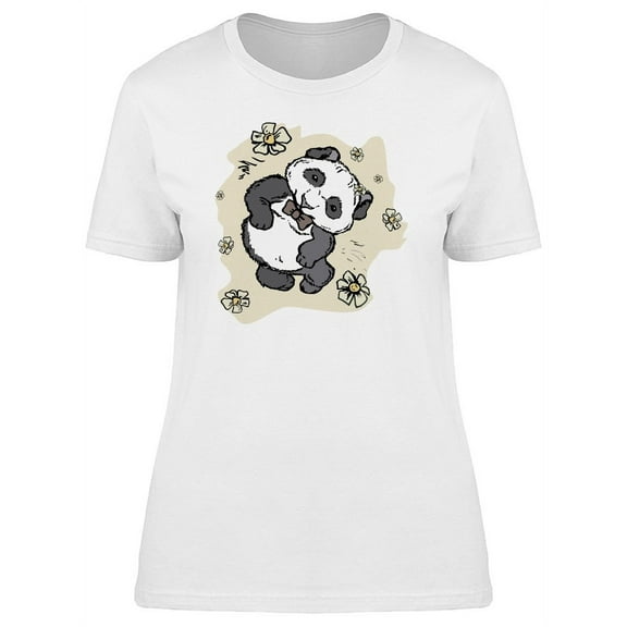 Panda Laying On Meadow T-Shirt Women -Image by Shutterstock, Female x-Large