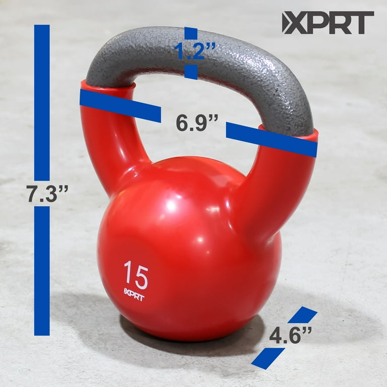 XPRT Fitness Vinyl Kettlebell 15 lb. - Walmart.com