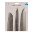 thumbnail image 4 of Set de Cuchillos Mainstays de Acero Inoxidable Espiga Completa Mango de Madera 3 Piezas, 4 of 4