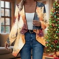 thumbnail image 2 of Lovzfmll Cardigan de Noël pour Femmes, Veste Imprimée Décontractée à la Mode Orange, TG, 2 of 7