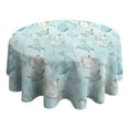 thumbnail image 4 of Princess Pattern Round Tablecloth 60"x60",Wrinkle Wipeable Table Cloth for Kitchen Dining Room Picnic Patio Party, 4 of 6