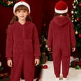 thumbnail image 5 of Boys Hooded Romper Jumpsuit Winter Warm Soft Lined Pajama Outfit For Toddler Kids Playwear, 5 of 8
