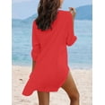 thumbnail image 3 of Oudiya Beach Cover Ups for Women Bikini Shirt Swimsuit Coverup Beach Dress Shirt, S-3XL, 3 of 3