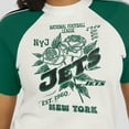 thumbnail image 6 of Women's WEAR by Erin Andrews White New York Jets Sleeve Stripe Distressed Raglan T-Shirt, 6 of 6