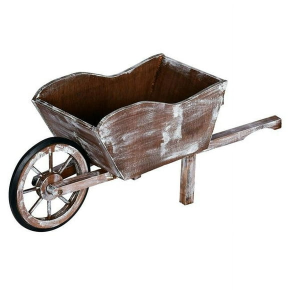 Vickerman L202022 22 x 7 x 8 in. Wooden Wheel Barrow