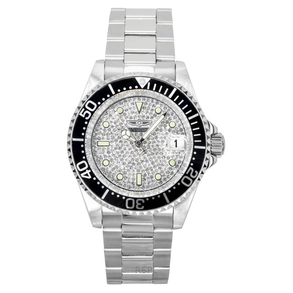 Invicta Pro Diver Acier Inoxydable Cadran Argenté Automatique de Plongée 50278 200 m Montre pour Homme