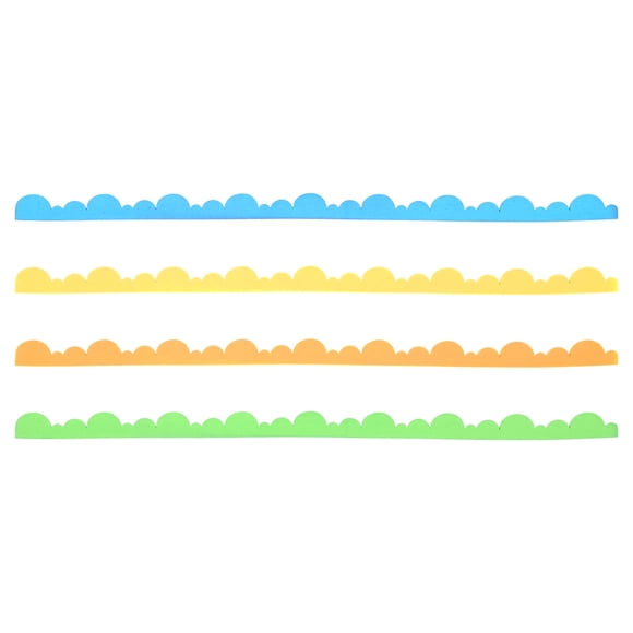 BEADCEST 4Pcs Bulletin Board Trim Foams for Classroom Decorations in Multi Color
