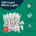thumbnail image 5 of Prextex Christmas Lights (60 Feet, 300 Lights) - Clear White Christmas Tree Lights with White Wire - Indoor/Outdoor String Lights - Warm White Twinkle Lights, 5 of 6