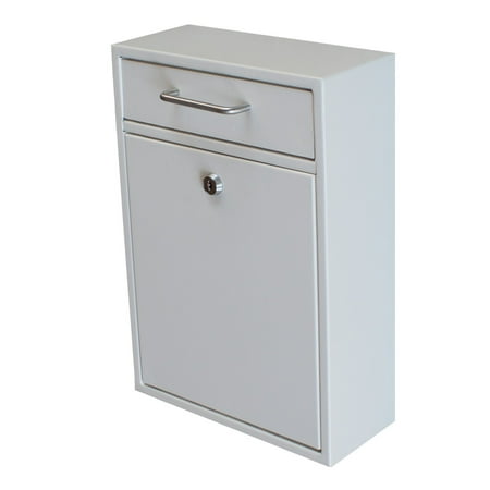 High Supply 7410 High Security Steel Locking Wall Mounted Mailbox - Office Drop Box - Comment Box - Letter Box - Deposit Box,