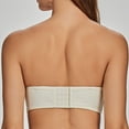 thumbnail image 2 of MELENECA Women's Strapless Bra for Large Bust Back Smoothing Plus Size with Underwire Off White 42D, 2 of 5