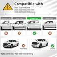 thumbnail image 2 of RVNI Running Boards for 2009-2018 Dodge Ram Crew Cab 1500/2010-2024 2500/3500 6in Side Step Rail Drop Nerf Bars Two-Stair, 2 of 7