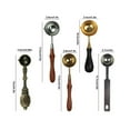 thumbnail image 4 of Wax Sealing Melting Spoon Wooden Handle Copper Silver Spoon Making Wax Seal Gift Envelope Seal Tool, 4 of 8
