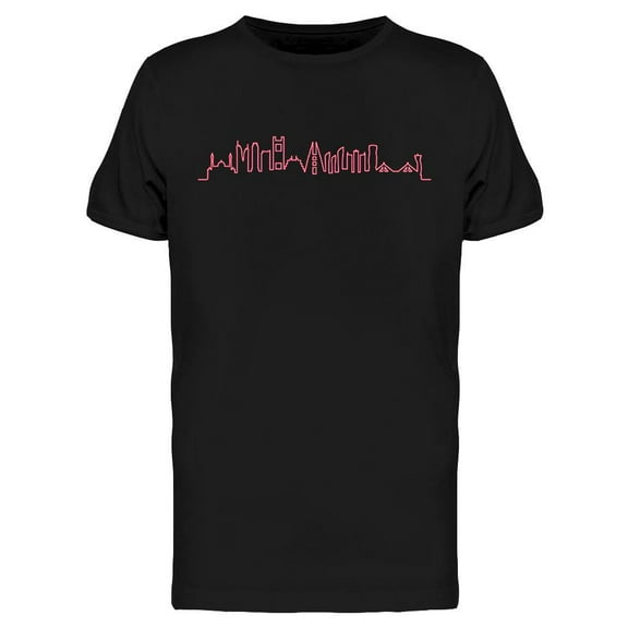 Red Neon Manama City T-Shirt Men -Image by Shutterstock, Male Small