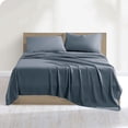 thumbnail image 2 of Bare Home Organic Twill Sheet Set - 100% Organic Cotton - 4 Piece - Queen, Bering Sea, 2 of 5