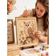 thumbnail image 4 of Beaded Embroidery Art Kit, Faux Crystal Pearl Rhinestone Handmade Painting for Home Wall Decor, Owl Flower Pattern, 4 of 5