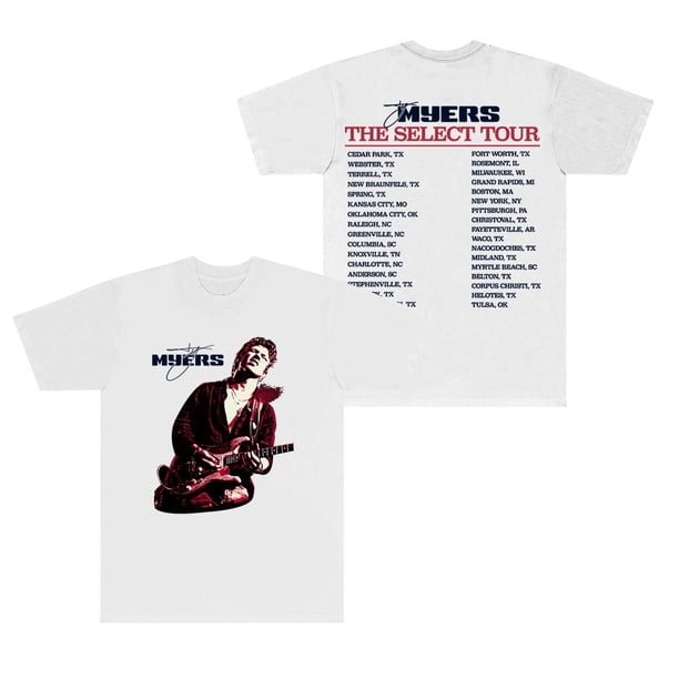Ty Myers Tee The Select Tour Merch Camisetas Moda unisex Cuello redondo Camiseta de manga corta