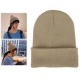 thumbnail image 3 of Gorro de punto cálido de invierno para hombre, gorro acrílico, gorro de diario elástico para exterior e interior, cálido, resistente al - Beige Macarena Gorro Beanie tejido para mujer, 3 of 8