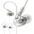 thumbnail image 1 of wonima11 Noise-Isolating Musician's in Ear Monitor, Wired Over Ear Stereo Bass Headphones with Microphone, Waterproof Sport Earbuds for Running, Jogging, Gym, Clear, 1 of 1