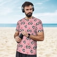 thumbnail image 4 of Wukai Valentine'S Day Panda Print Men's Short-Sleeved Mesh T-Shirt,Quick-Dry Short Sleeve Workout T-Shirt-Medium, 4 of 8