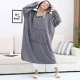 thumbnail image 3 of nipocaio Chandail en Molleton Couverture pour Hommes et Femmes Gris, 3 of 5