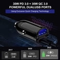 thumbnail image 3 of Chargeur De Voiture Ultra Compact 2 Puertos Usb Chargeur Allume Cigare [Usb C+Usb A] Pd 3.0 30w & Qc 3.0 30w Voiture Allume Cigare Carga Rápida Compatible Iphone/Ipad/Samsung, 3 of 8
