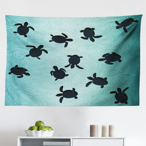 Fantasy Tapestry, Astronaut Man Going to Space with Rocket Galactic Journey Science Illustration, Fabric Wall Hanging Decor for Bedroom Living Room Dorm, 2 Sizes, Orange Grey Red, by Ambesonne