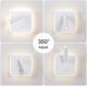 thumbnail image 2 of ZHAOCHENG Aplique de pared LED moderno de 8 W, luz de lectura de pared con interruptor giratorio de 350 °, foco de pared LED de 3 W, lámpara de pared para interiores, blanco 3000 K, 2 of 5