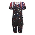 thumbnail image 4 of Pounoo Women's 2 Piece Outfits Knit Sets Independence Day Style Lightweight Breathable V Neck Short Sleeve Star Print Top And Biker Shorts Gift, 4 of 6