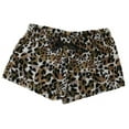 thumbnail image 2 of Emme Jordan Junior's Fuzzy Plush Pajama Shorts - Classic White Cheetah - Medium, 2 of 3