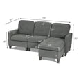 Costway Lshaped Convertible Sectional Sofa Couch with Reversible