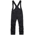 thumbnail image 2 of dgysar Kids Snow Bib - Insulated Waterproof Bib Snow Pants with Secure Zip Cuff - Winter Pants For Girls and Boys Black XL, 2 of 5