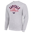 thumbnail image 2 of Men's Starter Heather Gray Washington Capitals Stick And Puck Logo Fleece Pullover Sweatshirt, 2 of 3