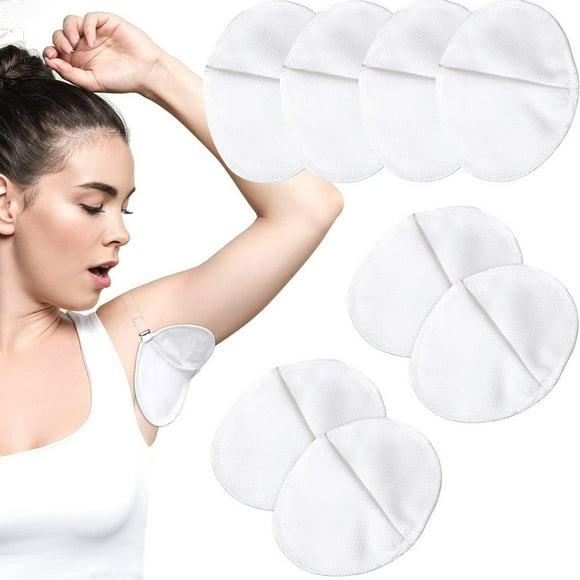 SNNROO 4 Pairs Underarm Sweat Pads Reusable Sweat Absorbing Guards Washable Armpit Sweat Pads with Shoulder Strap Under Arm Sweat Protectors Women Breathable Absorbent Sweat Pads Guards f