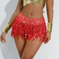 thumbnail image 6 of Fashion women's sequin skirt tassel skirt Latin dance skirt stage DS performance costume women's sequin tassel shorts bar performance costume, 6 of 27