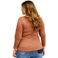 thumbnail image 3 of Blusa acanalada talla extra, modelo 11816 (café) cafe 40, 3 of 5