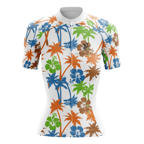 Flower/Palms Women's Cycling Jersey - 4XL