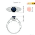 thumbnail image 5 of ANGARA Natural 1.6 Ct Aeon Solitaire Sapphire Filigree Engagement Ring in 14K White Gold for Women (Size-7mm) | September Birthstone, Anniversary, Jewelry Gift for Women | Natural Sapphire Ring, 5 of 9