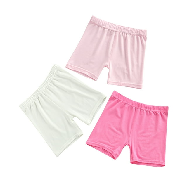 Diconna Girls Safety Pants, Anti-emptied Stretch Solid Color Mid-rise Shorts