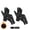 Black+2 Pair, variant on Winter Gloves for Women Men - Cold Weather Thermal Touch Screen Ski Snow Glove Liners, Non-Slip Palm & Warm Fleece Lined, for Running Cycling Driving Hiking Walking Sports(Black L)