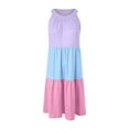 thumbnail image 4 of Toddler Dress Girls Summer Ruffle Sleeve Tiered Swing Midi Casual Sundress with Pockets Girls Dresses Size 10-12 Pink Maxi Dress With Sleeves Plus Size Dresses For Wedding Guest, 4 of 5