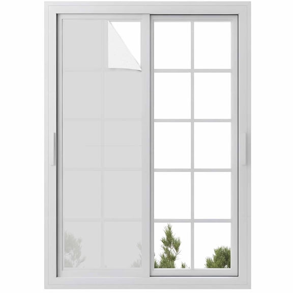 Solid Color Window Privacy Film Light Gray Decorative Glass Window Film UV Blocking Static Cling Non-Adhesive Sticker Covering for Home Door 23.6 x 78.7 inches